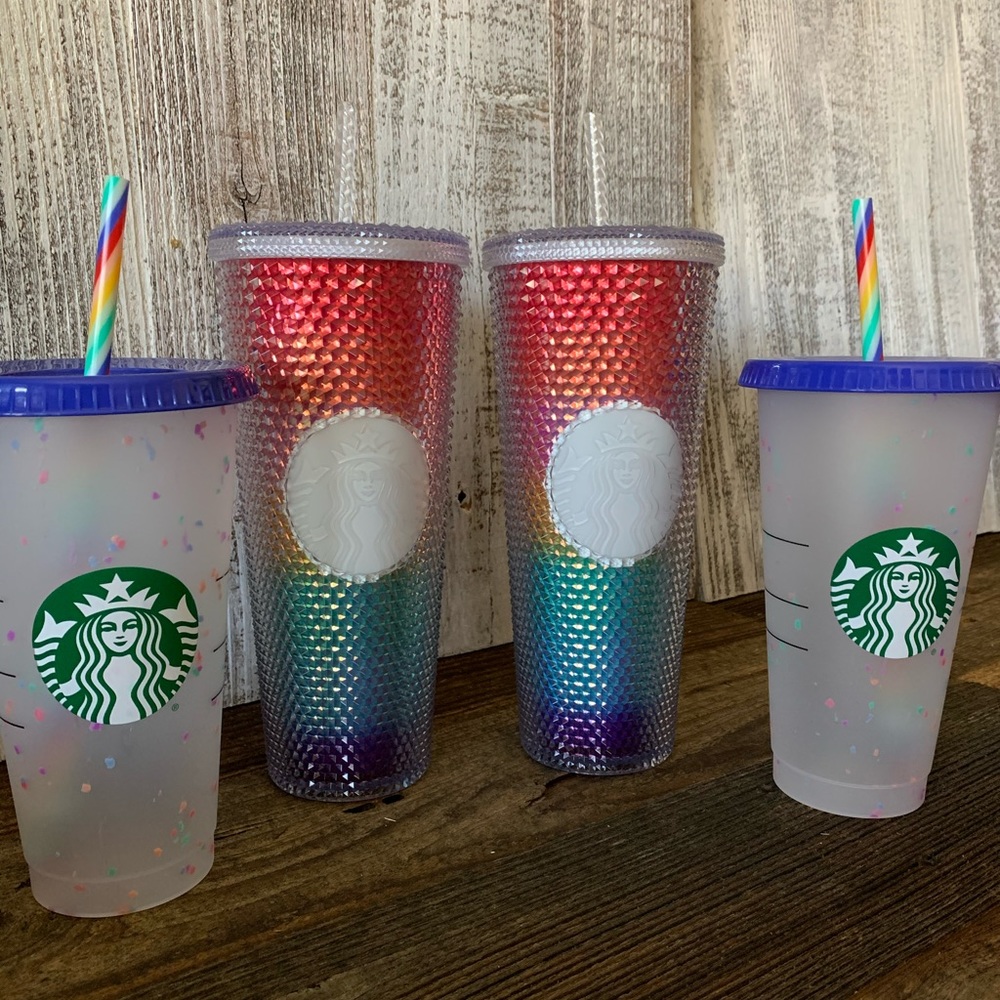 Starbucks Rainbow Studded PRIDE Tumbler Bundle